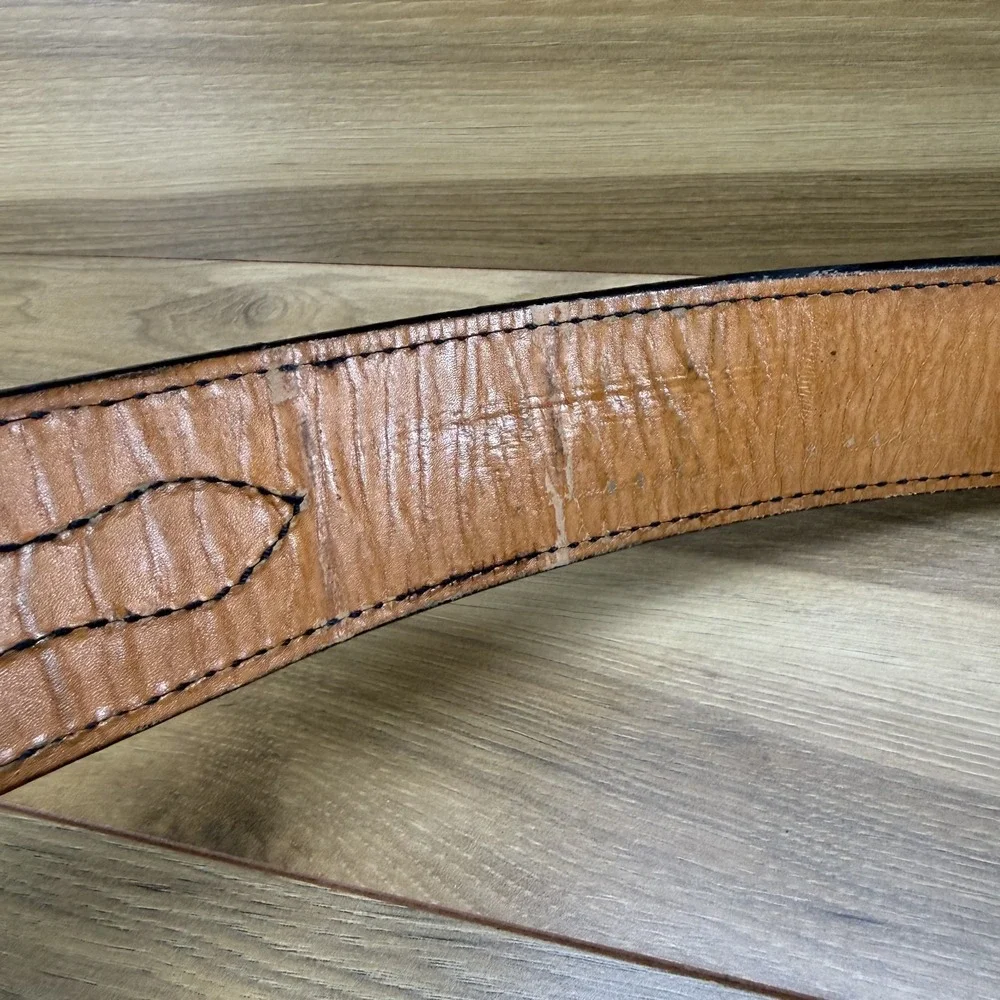 DON‎ HUME Duty Belt 28 30 Black Leather 2.25 in Oklahoma USA Made